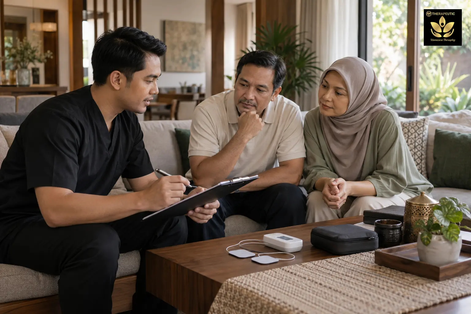 Skrining keamanan bersama terapis sebelum penggunaan TENS di rumah